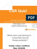 CSR Quiz!: Corporate Accountabality: Tools To Promote Responsible Business Conduct