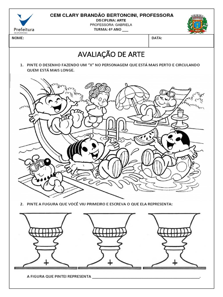 Avaliação de Arte 4º Ano 4º Bim | PDF