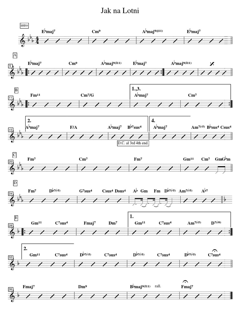Jak Na Lotni Eb | PDF | Music Theory | Elements Of Music