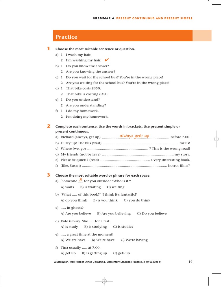 Present Simple and Present Continuous | PDF | Languages