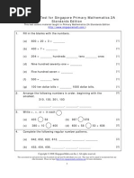 Assessment Test For Singapore Primary Mathematics 2A Standards Edition