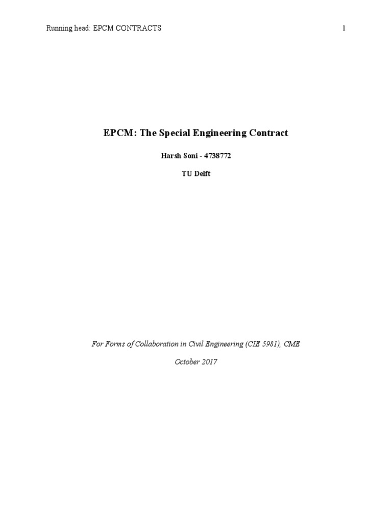 Understanding EPCM Contracts in Engineering | PDF | Procurement ...