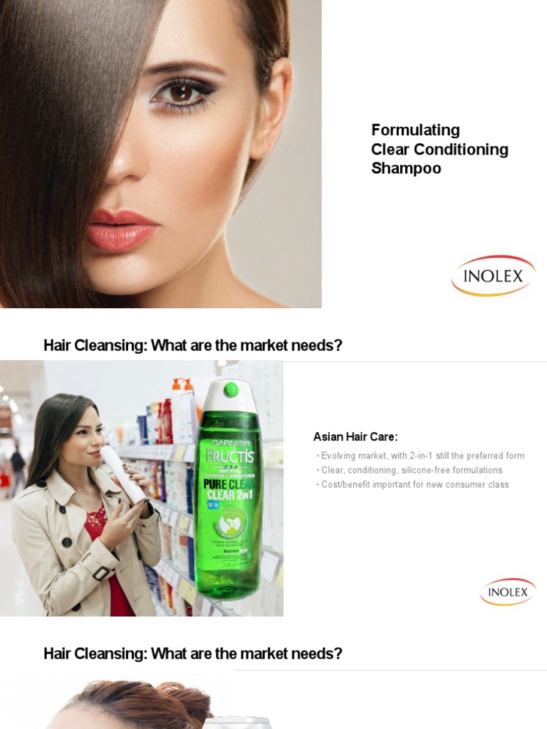 1 Formulating Clear Conditioning Shampoos Judy Zhuang Inolex PDF