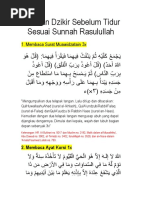 Doa Dan Dzikir Sebelum Tidur Sesuai Sunnah Rasulullah