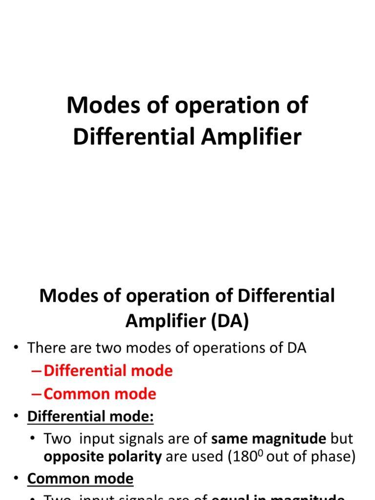 Differential Amplifier PDF Amplifier Bipolar Junction Transistor