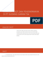 Analisis Swot Dan Penerapannya Di PT Gudang Garam