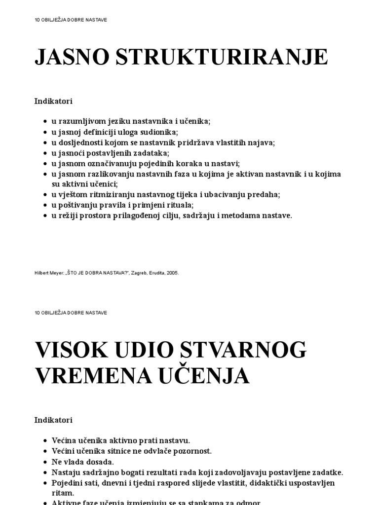 10 Dobra Nastava | PDF