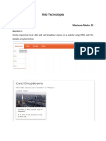 Web Technologies: Assignment - 2 Maximum Marks: 10