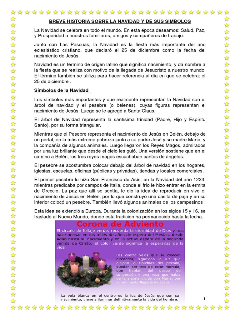 Historia y símbolos de la Navidad | PDF | Adviento | Natividad De Jesus