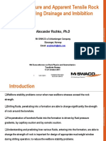 Capillary Pressure and Apparent Rock Strngth During Drainage and Imbition, Alexander Rozhko