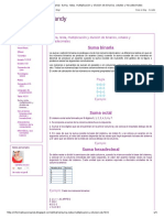 Informática Con Sandy - Suma, Resta, Multiplicaciòn y Divisiòn de Binarios, Octales y Hexadecimales PDF