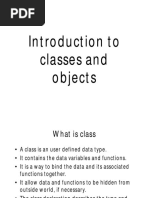 Classes and Objects