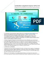 Lombardia Digitale, Con Fatturato Di 20 Miliardi Prima Regione Italiana