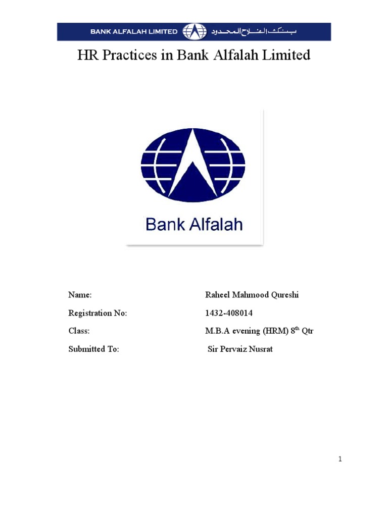 HR Practices in Bank Alfalah Limited | PDF | Human Resource Management |  Banks
