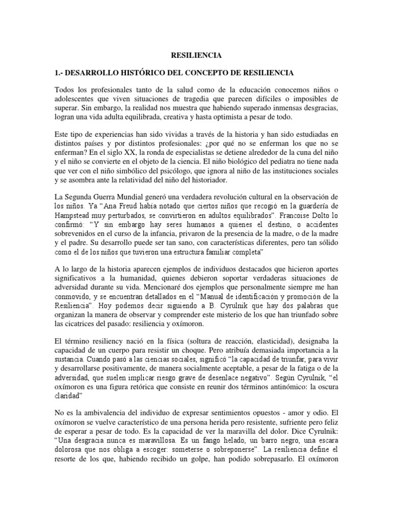 RESILIENCIA | Resiliencia psicológica | Adultos