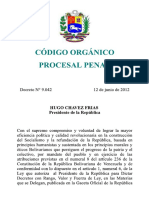 Codigo Organico Procesar Penal