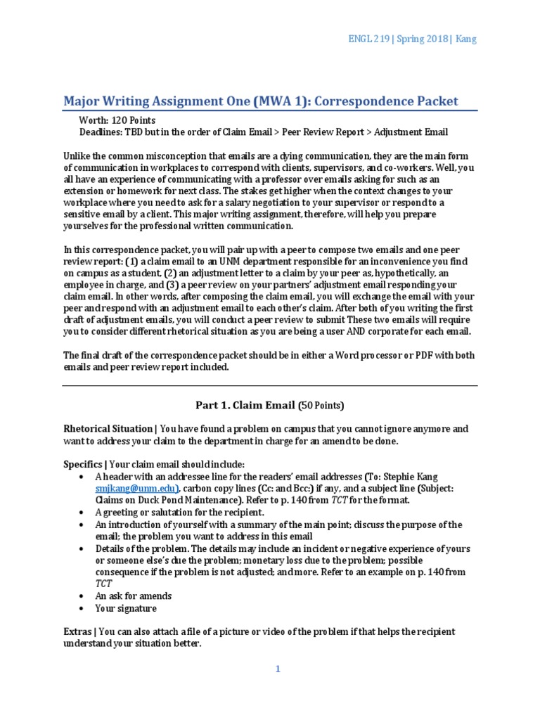 Professional Email Writing Assignment | PDF | Homework | Communication