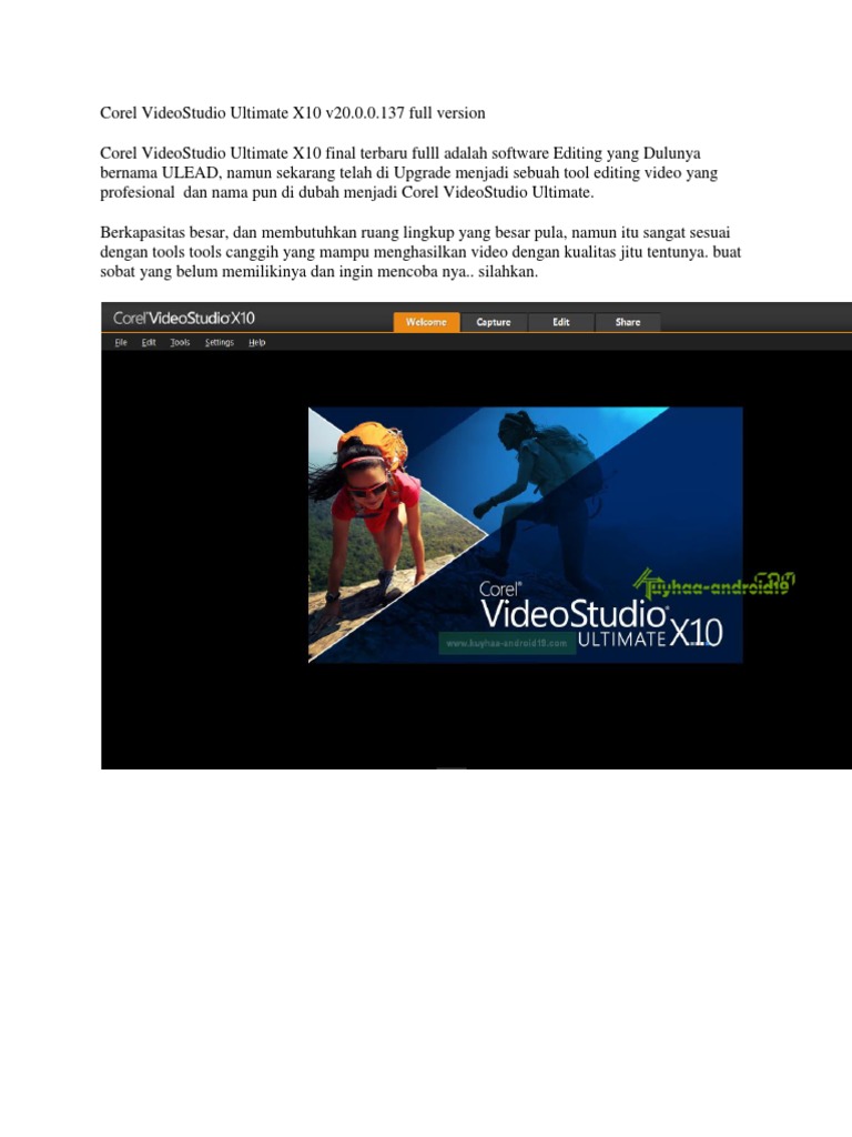 Corel VideoStudio Ultimate X10 v20 PDF