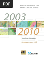 Programa Geologia Do Brasil Catalogo Produtos 2003 10