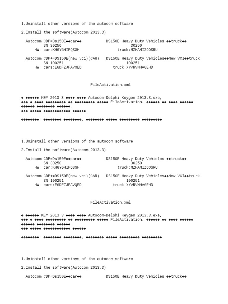 Autocom Serial Change