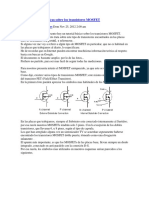 Consideraciones Basicas Sobre Los Transistores MOSFET