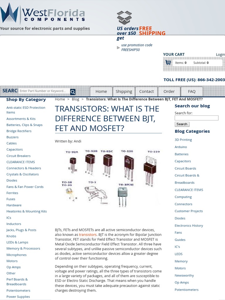 Transistors_ What is the Difference Between BJT, FET and MOSFET_ West