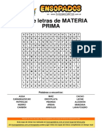 Sopa de Letras de Materia Prima