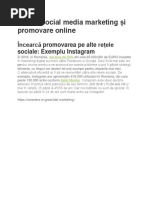 Idei de social media marketing și promovare online