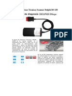Características Técnicas Scanner Automotriz Delphi DS 150