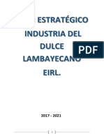 Plan Estratégico Industria Del Dulce Lambayecano