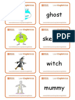 Flashcards Halloween PDF