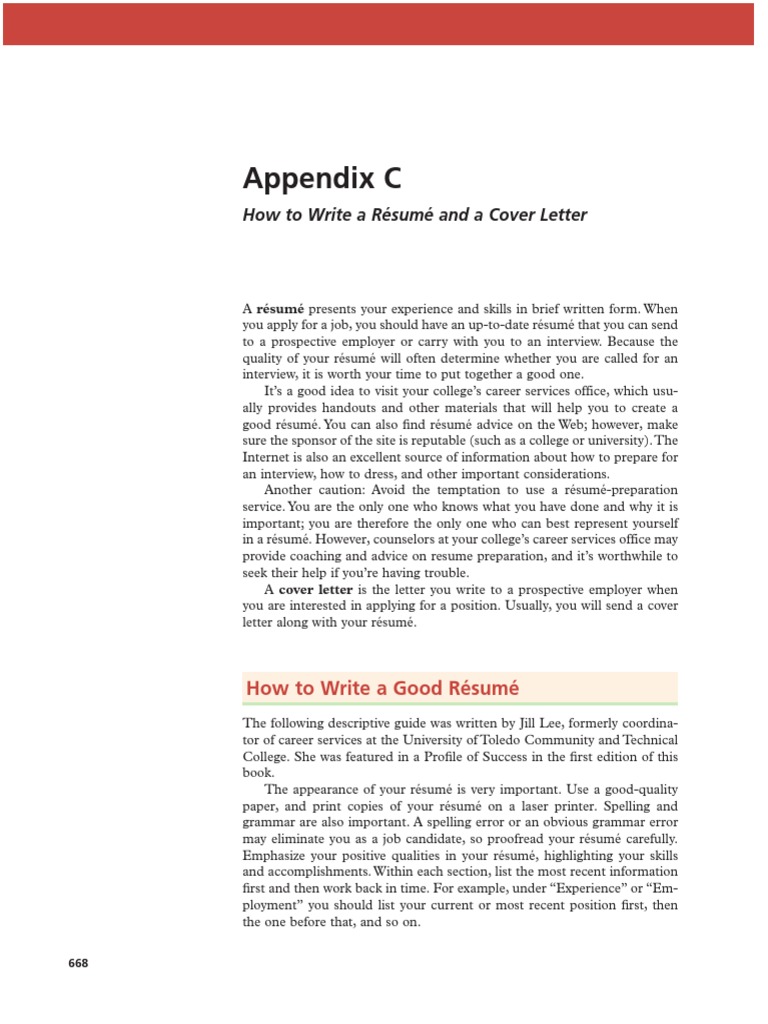 Résumé and Cover Letter Guide | PDF | Résumé | Business