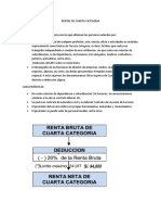 Rentas de Cuarta Categoria - Informe