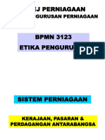 Ethics in Business Malays Version: Sistem Perniagaan Kerajaan, Pasaran Dan Perdagangan Antarabangsa.