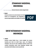 Sifat Ketahanan Nasional Indonesia