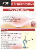 Week 1. Analysis of Forces