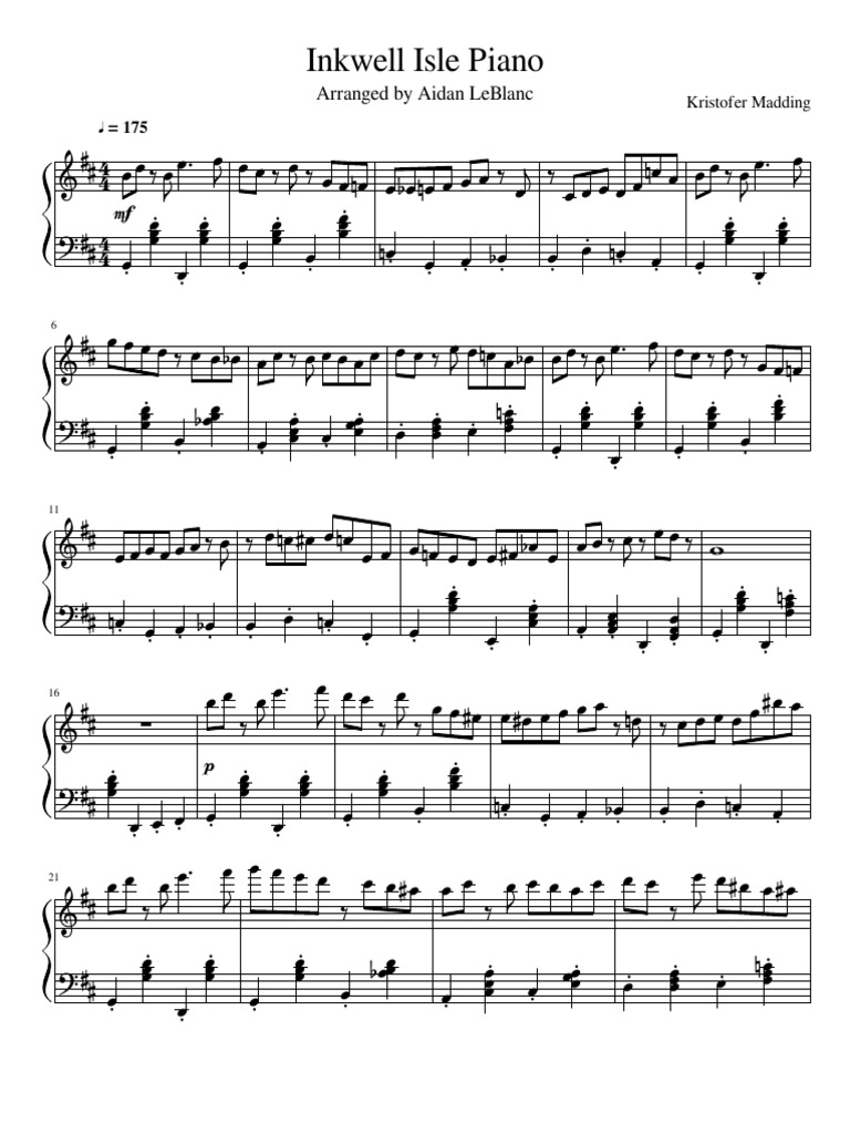 Cuphead Sheet Music Sheet