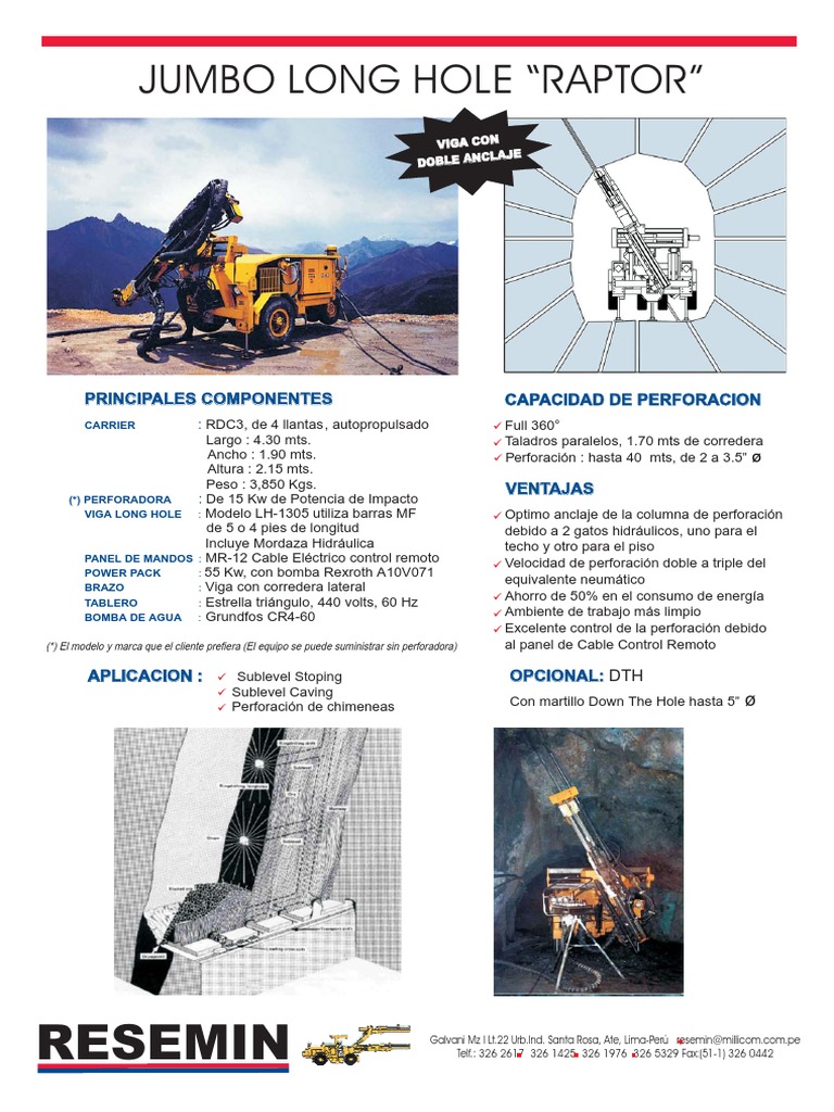 Mini Raptor PDF | PDF | Perforación | Perforar