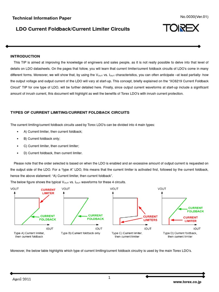 LDO Current Limiting Techniques Explained | PDF | Electromagnetism ...