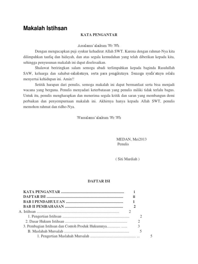 Contoh Daftar Isi Makalah Hukum - Simak Gambar Berikut