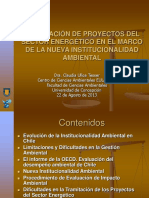 Tramitación de Proyectos Del Sector Energético en El Marco de La Nueva Institucionalidad Ambiental