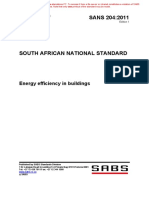 SANS 204:2011: Energy Efficiency in Buildings