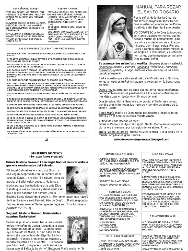 Como Rezar El Rosario 4 PDF | PDF | María, madre de Jesús | Rosario