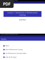 Lecture 1: Introduction To Reinforcement Learning: David Silver