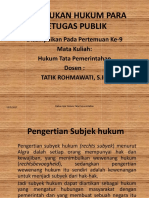 Kedudukan Hukum para Petugas Publik