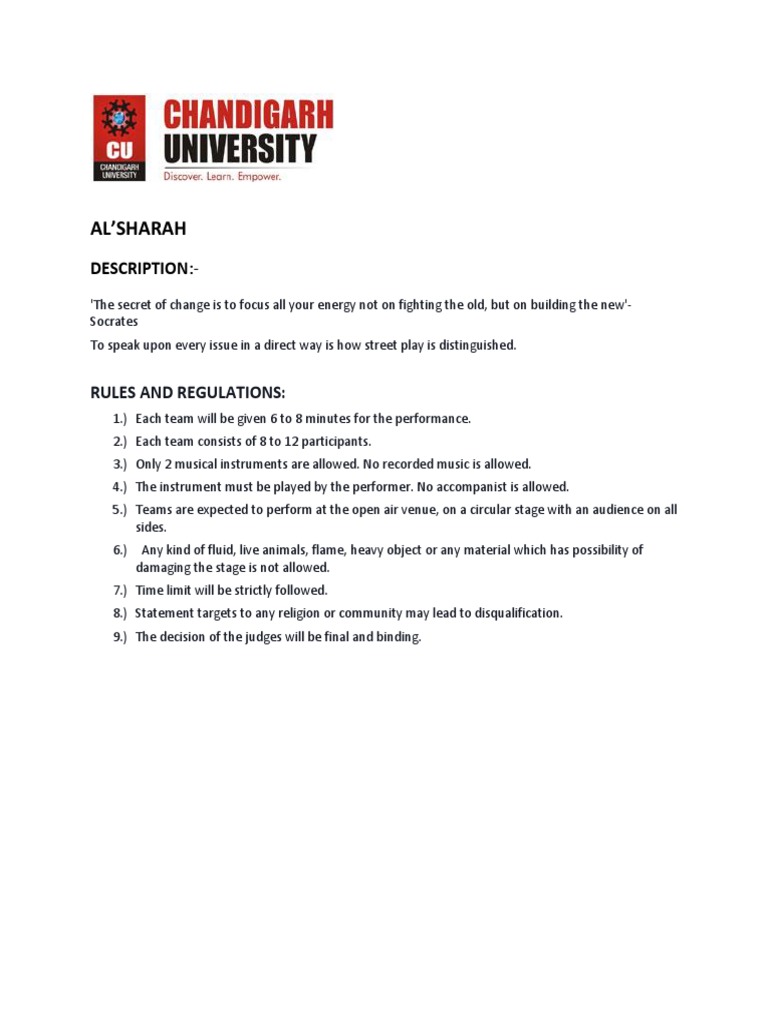 Street Play Performance Guidelines | PDF | Law
