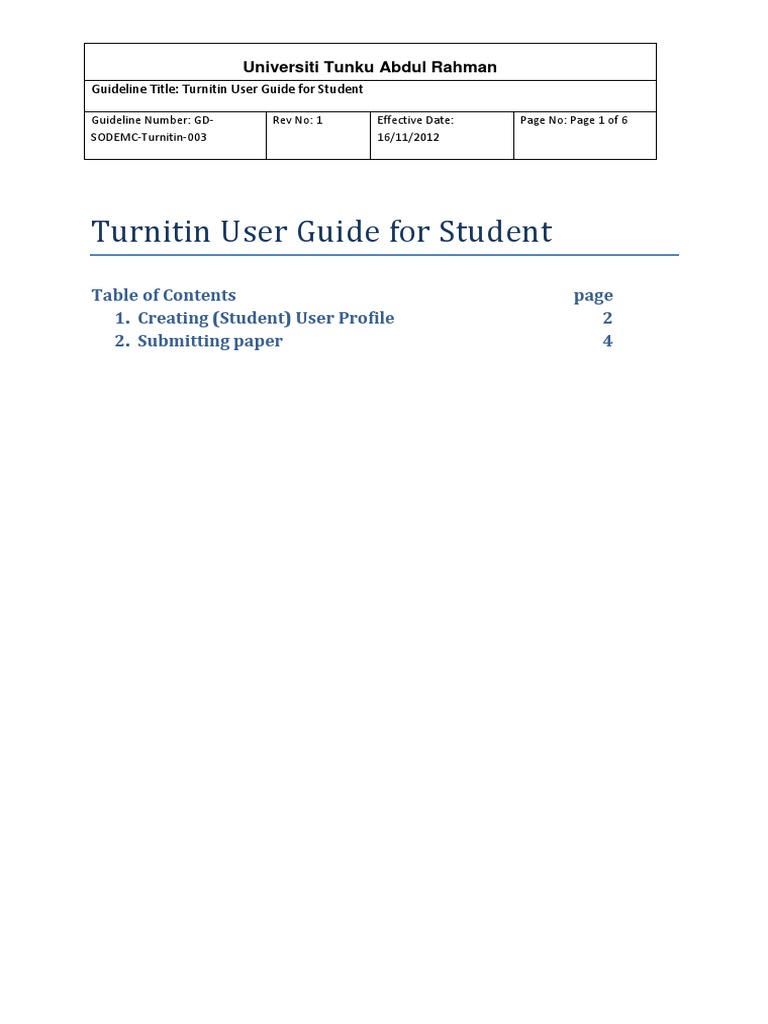 User Guide For Turitin PDF | PDF | Turnitin | Password