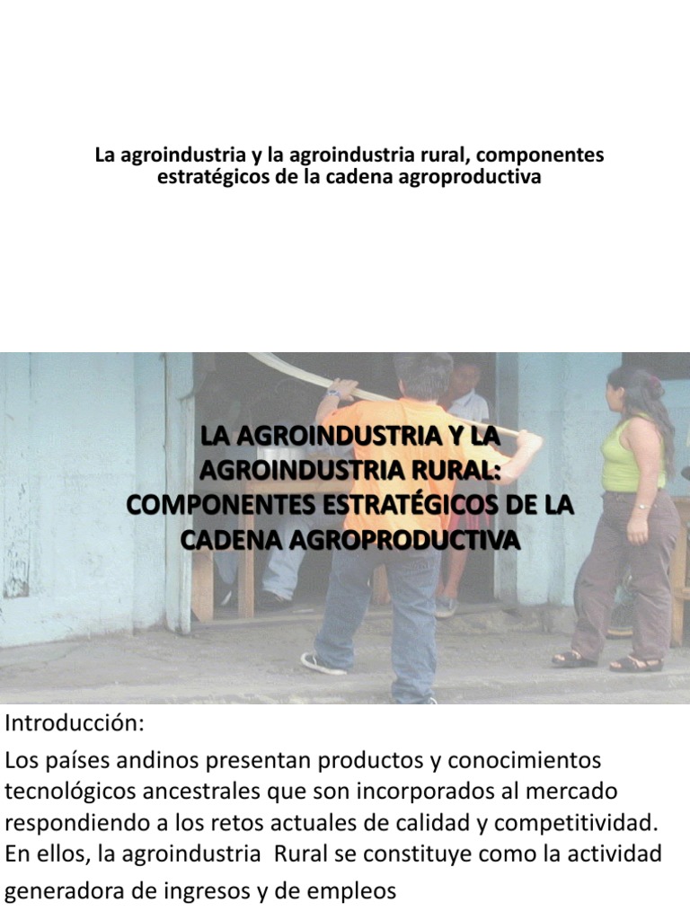 Agroindustria Rural: Clave para el Desarrollo | PDF | Agronegocios ...