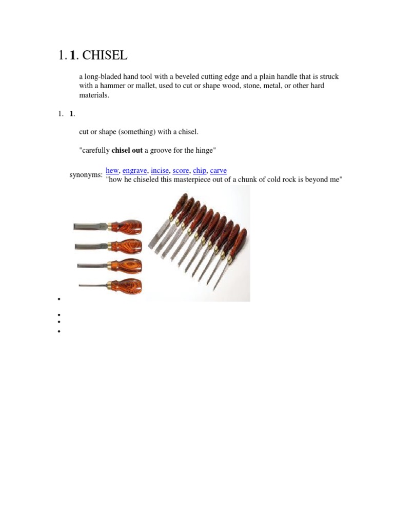 Chisel Guide for Woodworkers | PDF