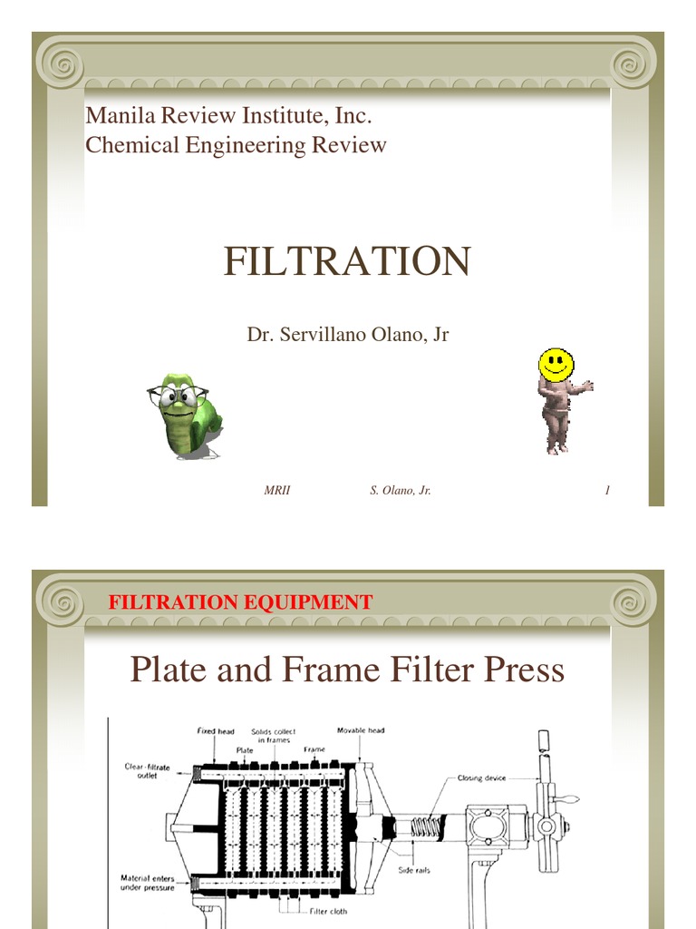 Filtration Filtration Chemical Process Engineering